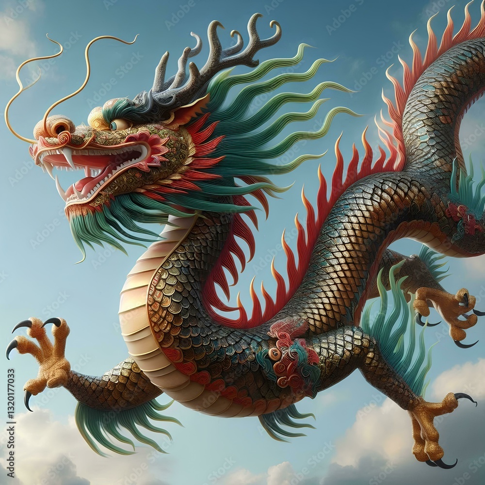 Fototapeta premium the mythical chinese dragon 44