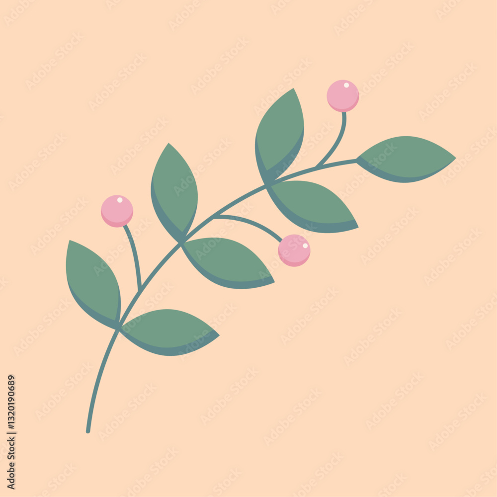spring a branch with berries spring a branch with berries