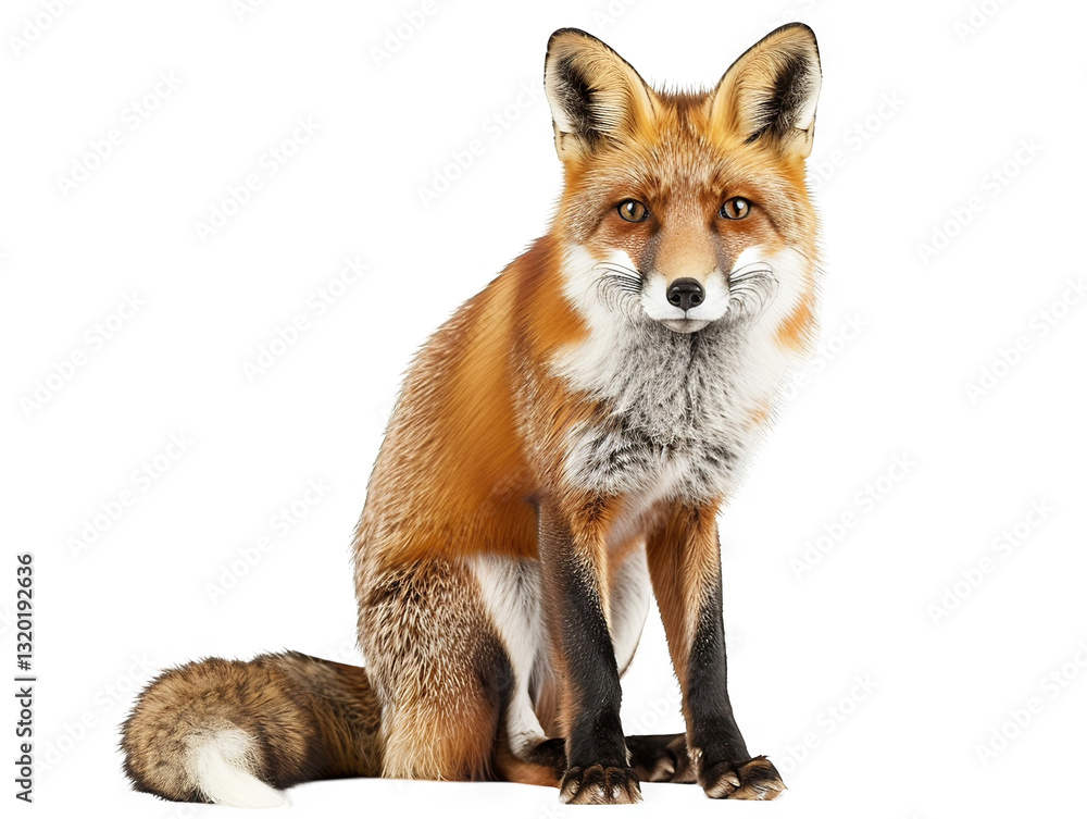 Fototapeta premium Majestic Red Fox Portrait: A Captivating Image of Wildlife