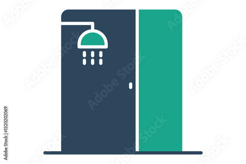 Bathroom icon. solid icon style. icon related to furniture. furniture elements vector illustration