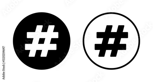 Hashtag icon logo design. hashtag sign and symbol