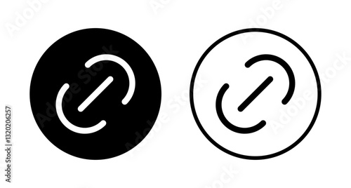 Link icon logo design. Hyperlink chain sign and symbol