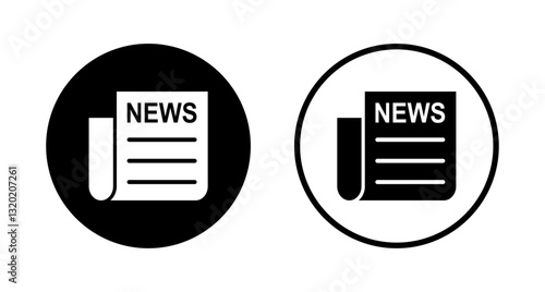 Newspaper icon logo design. news paper sign and symbolign