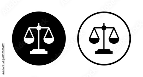 Scales icon logo design. Law scale icon. Justice sign and symbol