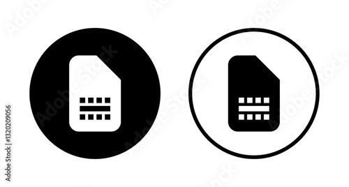 Sim card icon logo design. dual sim card sign and symbol