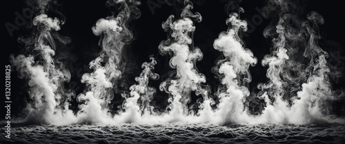 ethereal white smoke dust m...