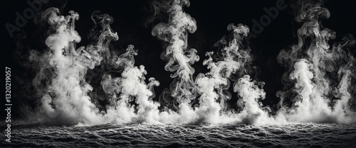 ethereal white smoke dust m...