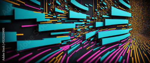 dynamic futuristic tunnel w...