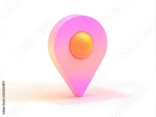  3D Gradient Location Pin Icon