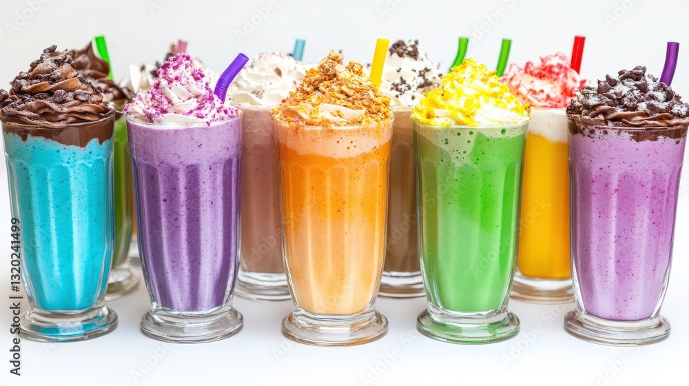 Colorful Smoothie Bar with Fresh Ingredients Colorful Smoothie Bar with Fresh Ingredients