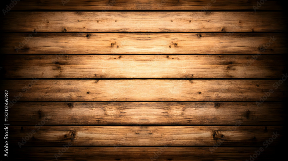 Fototapeta premium Dark Brown Wooden Planks Background Texture Image, Showing Horizontal Grain and Natural Wood Knots, Ideal for Rustic Design Projects and Digital Art Applications.