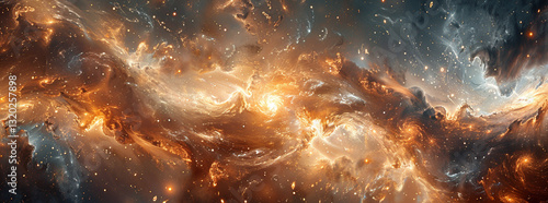 Cosmic With Phenomenon Craft Swirling Galaxi Scene