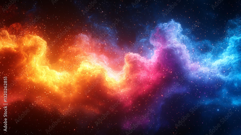 Fototapeta premium Abstract explosion of vibrant colors creating a dynamic and energetic image