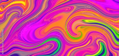 Vibrant, swirling abstract wave pattern in vivid hues, splash, geometric