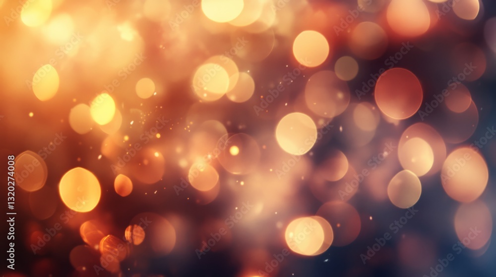 Soft focus bokeh lights in warm golden tones generative ai Soft focus bokeh lights in warm golden tones generative ai