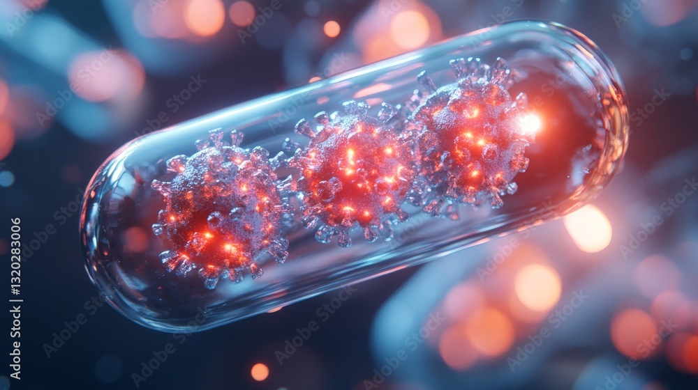 Floating transparent cell with visible nucleus beside a precisely rendered medical capsule, intricate cellular structures with subtle color variations, capsule surface reflecting cellular elements, Floating transparent cell with visible nucleus beside a precisely rendered medical capsule, intricate cellular structures with subtle color variations, capsule surface reflecting cellular elements,