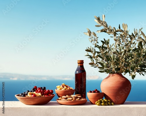 Mediterranean Summer Essence Artisan Cypriot Feast with Olive Harvest and Cultural Heritage - Sustainable Luxury Lifestyle for Global Culinary Marketing