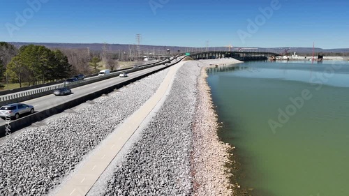 Wallpaper Mural Chickamauga Dam, Chattanooga, TN, 4K drone footage Torontodigital.ca