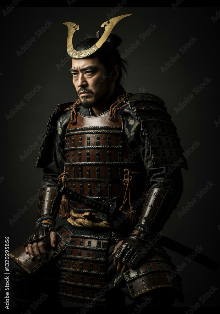 Fototapeta premium Portrait of a samurai warrior