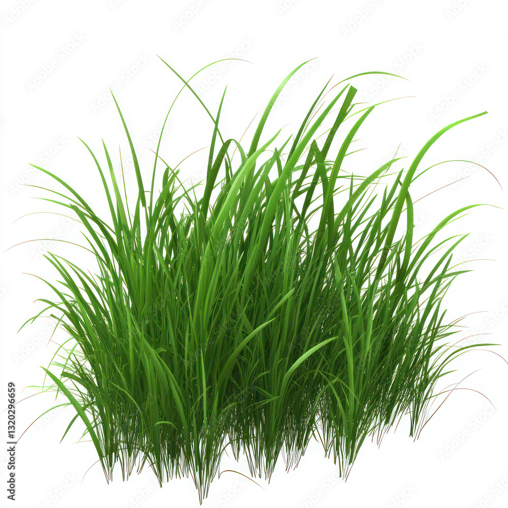 Obraz premium green grass isolated on white background