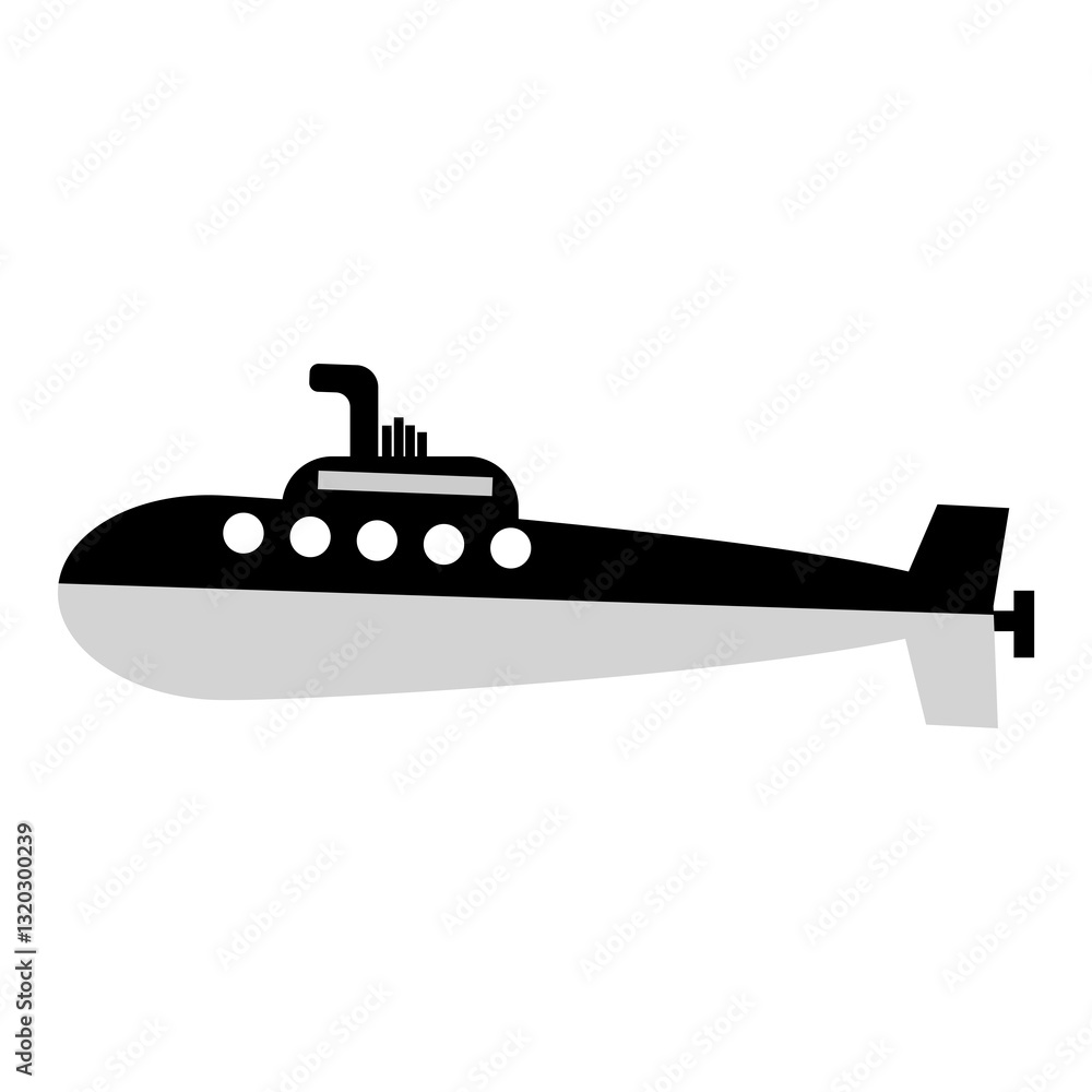 vector illustration of a submarine vector illustration of a submarine