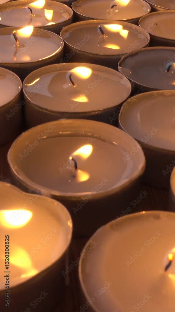 Vertical View of Slow Candle Lights 04 Vertical View of Slow Candle Lights 04