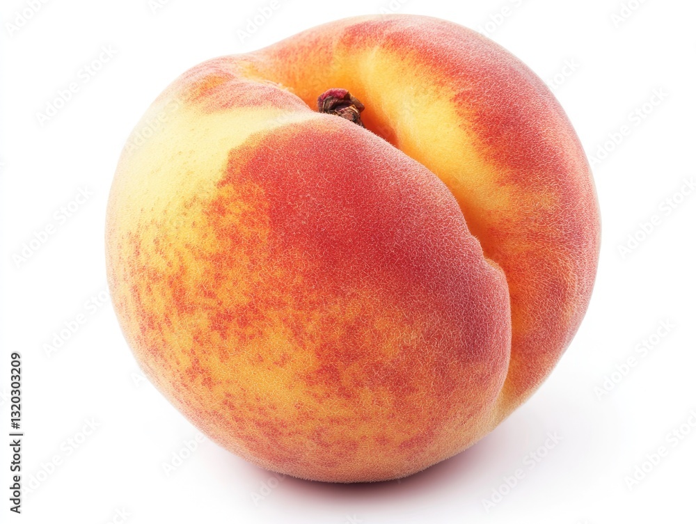 Velvety perfection, A close-up highlighting the texture of a fresh peach Velvety perfection, A close-up highlighting the texture of a fresh peach