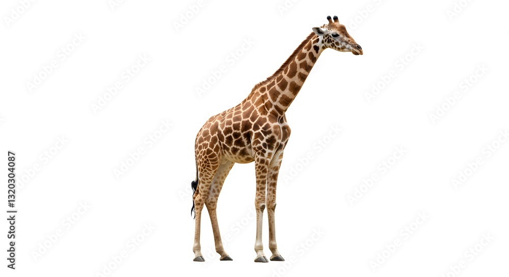 Naklejka premium giraffe on white background