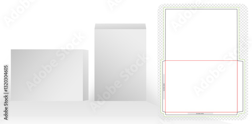 envelope office supply packaging die cut templates design isolated white backgrounds for your message, packaging branding, products compartments unique designs, minimalist conceptual holder stationary