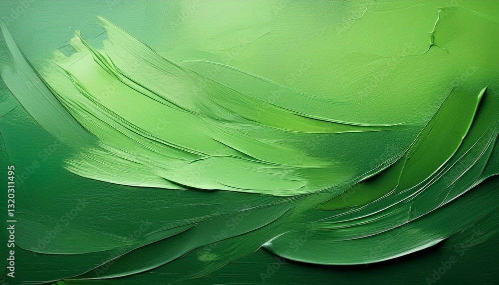 Fototapeta premium abstract green background paintings with gradients and brushstrokes