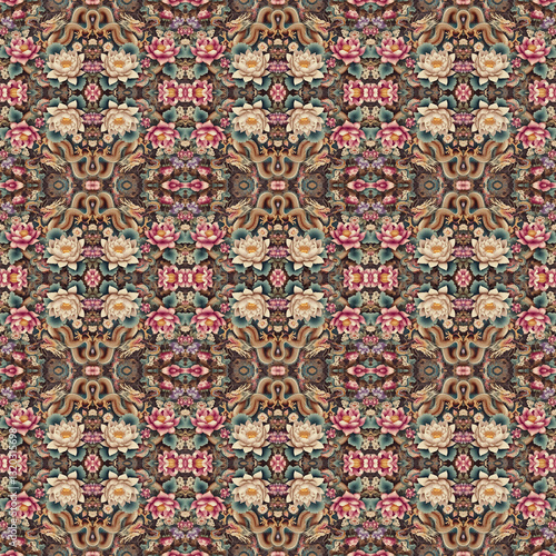 brocade pattern for textile design 