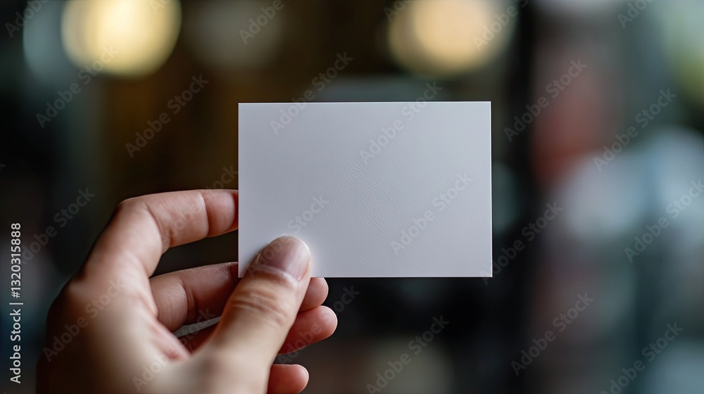 Crisp, Clean Card, A Blank Slate in Hand for Your Creative Touch Crisp, Clean Card, A Blank Slate in Hand for Your Creative Touch