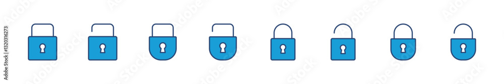 Lock icon set. Padlock icon vector. Encryption icon. Security symbol Lock icon set. Padlock icon vector. Encryption icon. Security symbol