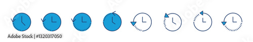 History icon set. recent event history
