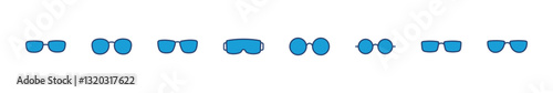 Glasses icon set. Glasses vector icon