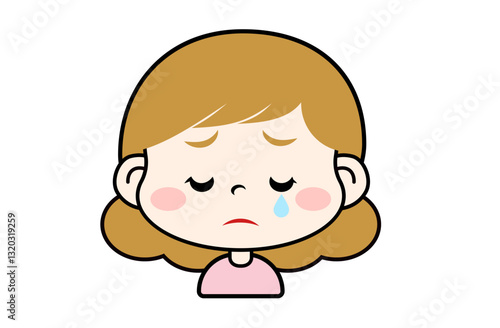 涙を流す表情の女の子