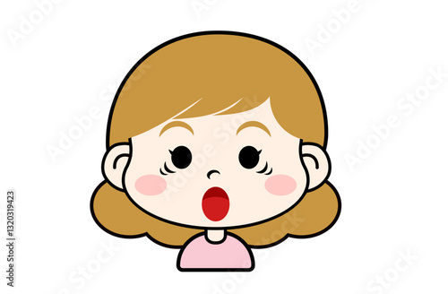 驚いた表情の女の子