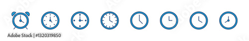 Clock icon set. Time icon vector. watch icon symbol