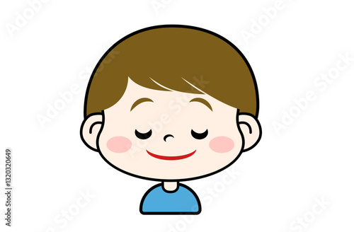 祈る表情の男の子