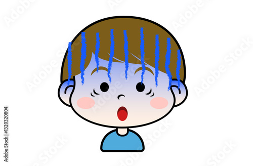 青ざめた表情の男の子