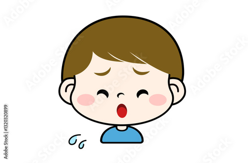 焦る表情の男の子