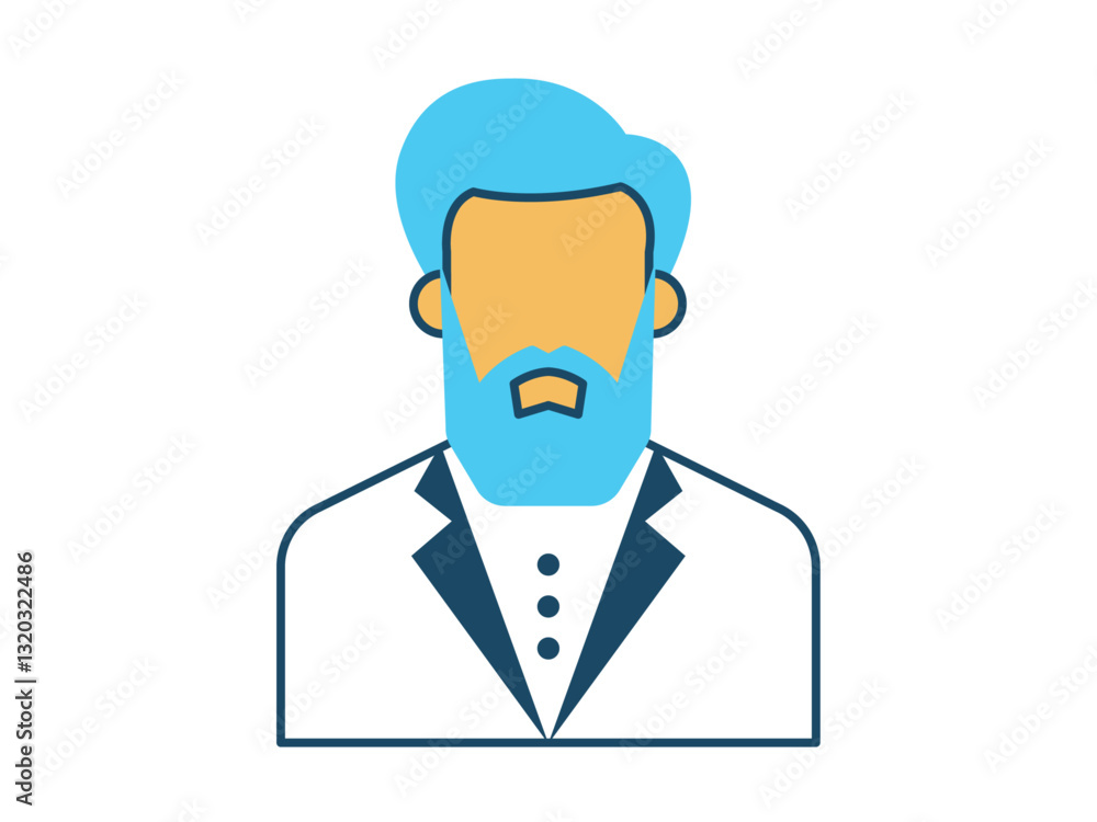 Hipster icon. Profession vector icon concept. Simple vector line icon. Hipster icon. Profession vector icon concept. Simple vector line icon.
