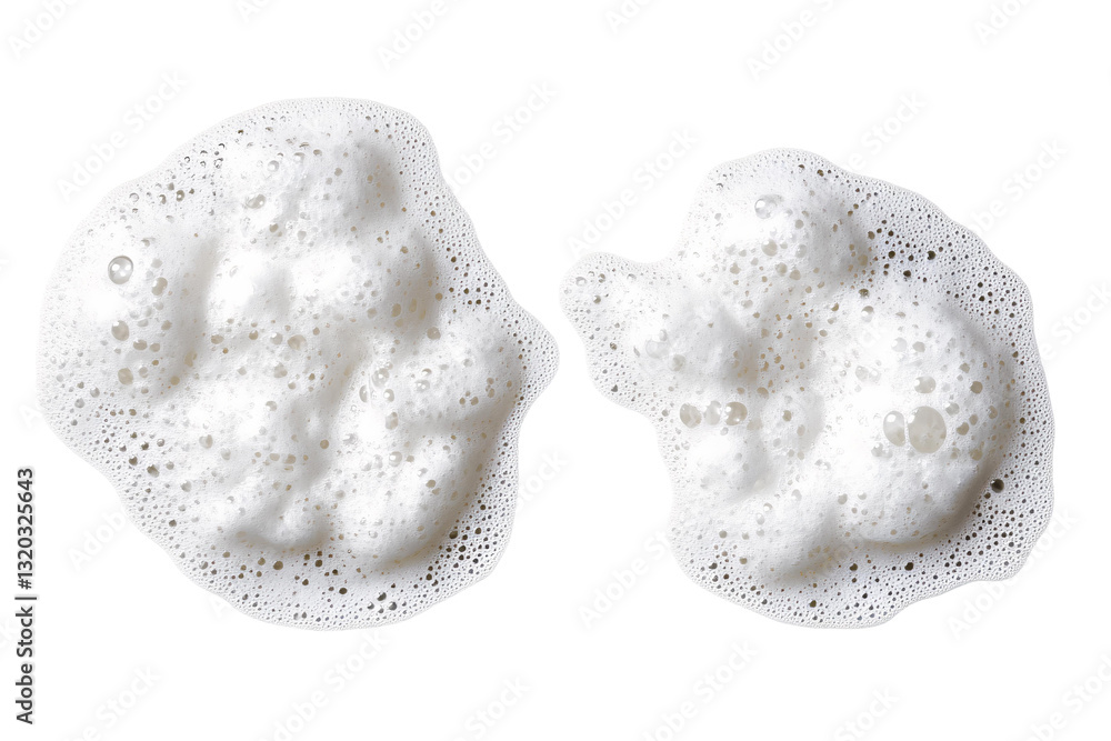 Fototapeta premium white foam bubbles texture on white background