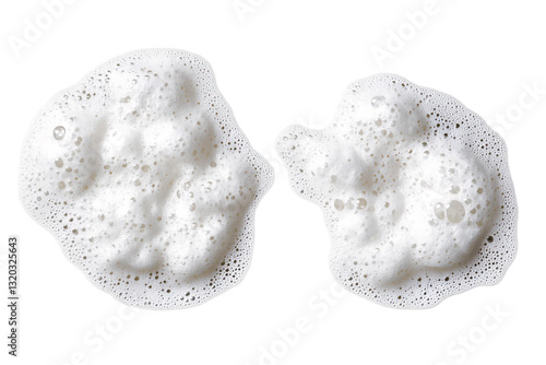 white foam bubbles texture on white background