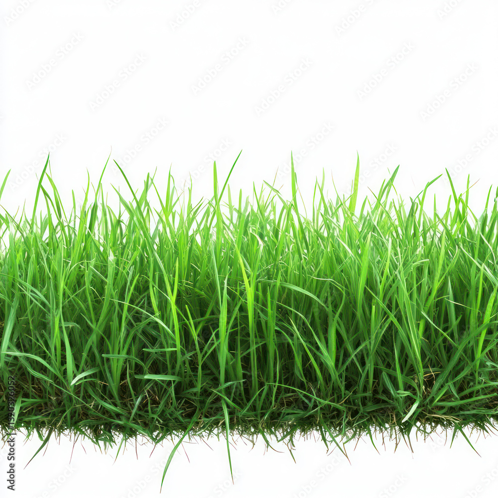 Fototapeta premium green grass isolated on white background