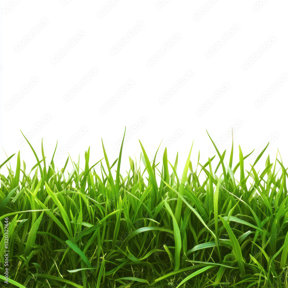 Fototapeta premium green grass on white background
