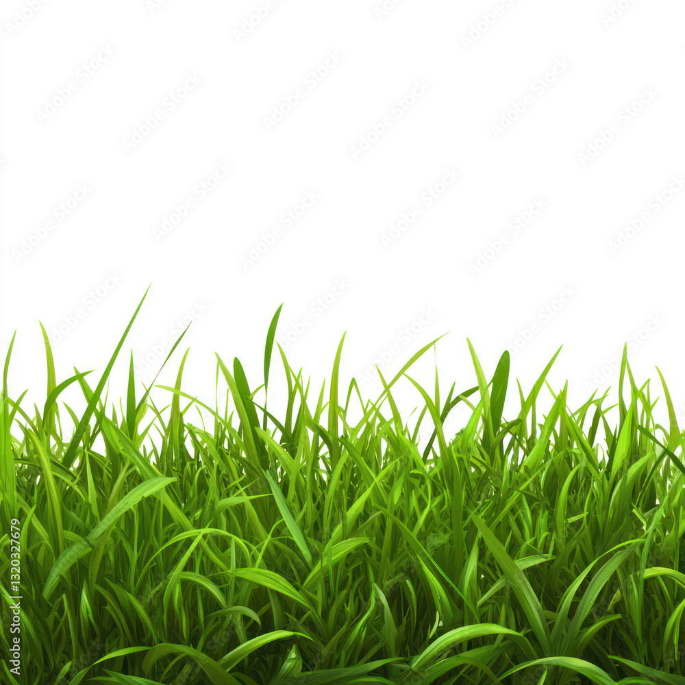 Fototapeta premium green grass isolated on white