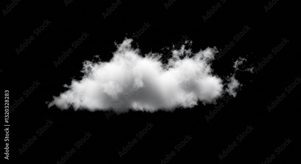 黒背景、浮かぶ白い雲 柔らかな質感 美しいコントラスト 黒背景、浮かぶ白い雲 柔らかな質感 美しいコントラスト