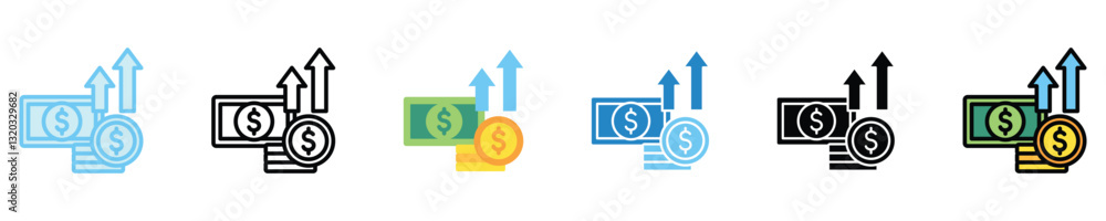 Asset Growth multi style icon set, mini illustration. use for modern concept, print, UI, UX kit, web and app development. Vector EPS 10, related to money investment, finance, economy, business. Asset Growth multi style icon set, mini illustration. use for modern concept, print, UI, UX kit, web and app development. Vector EPS 10, related to money investment, finance, economy, business.