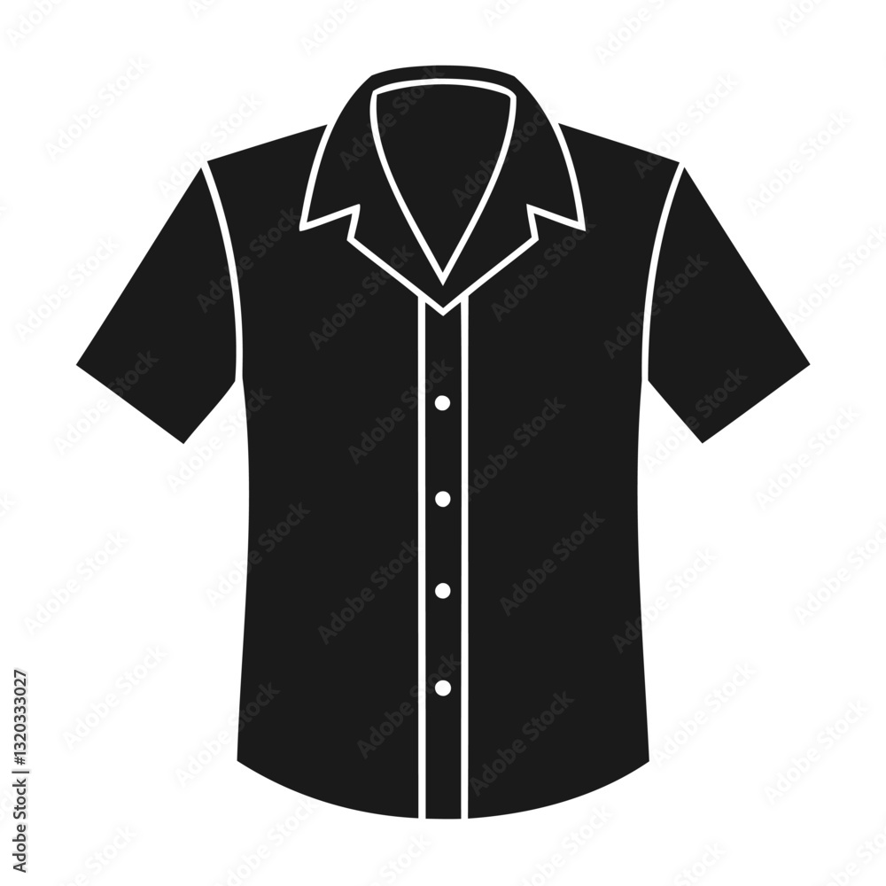 White shirt isolated on black background vector illustration White shirt isolated on black background vector illustration